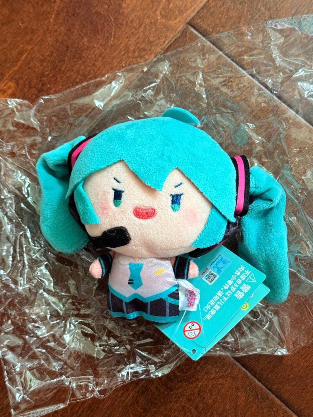 Hatsune Miku Double Ponytail Rotation Plush Doll "Mad Face" - US Seller